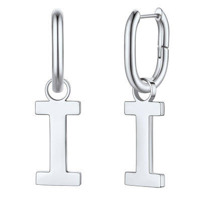 Hypoallergenic Initial Letter Dangle Earrings for