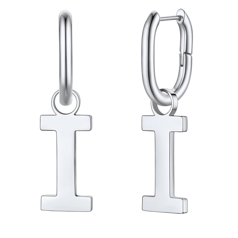 Hypoallergenic Initial Letter Dangle Earrings for