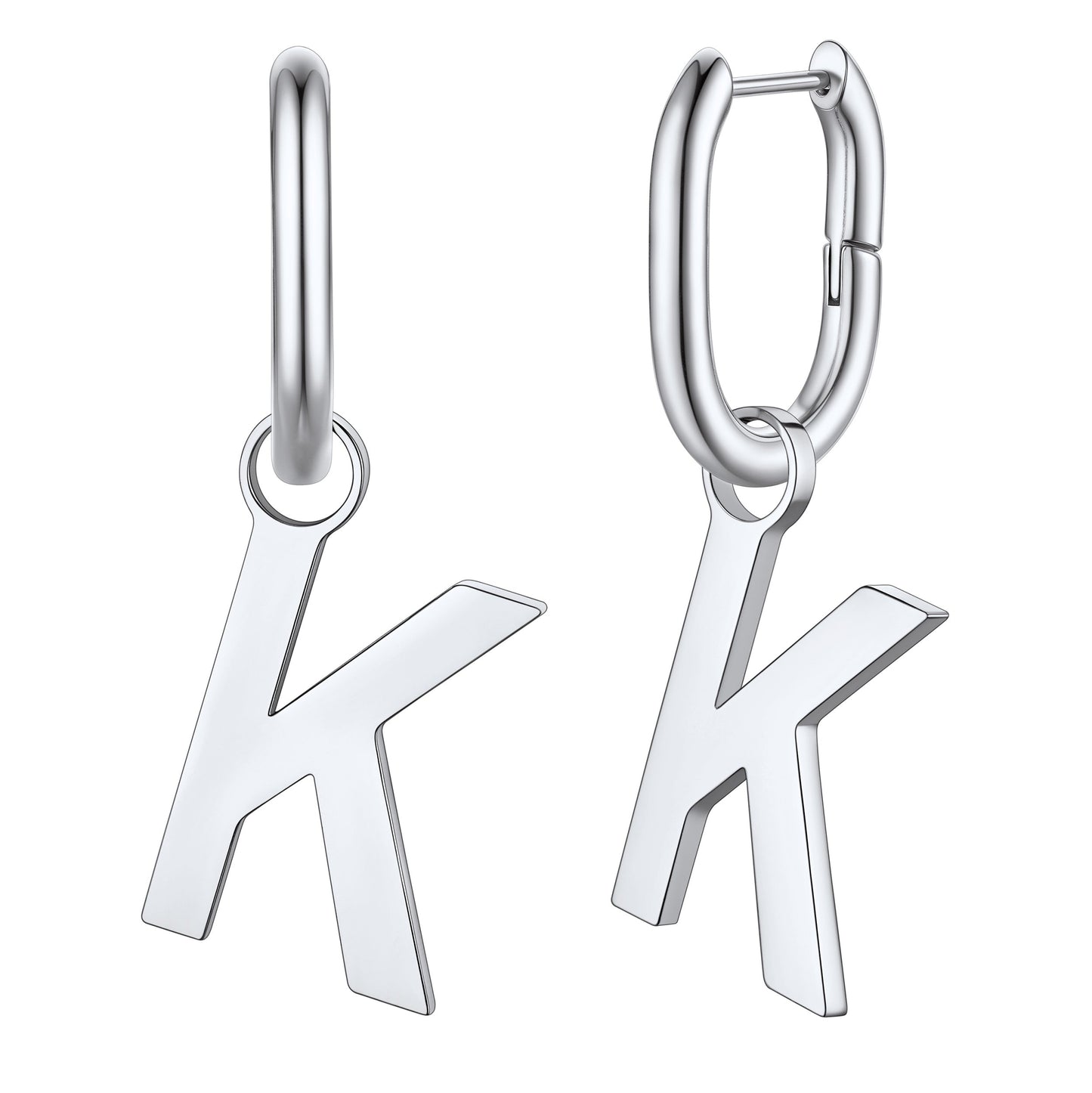Hypoallergenic Initial Letter Dangle Earrings for
