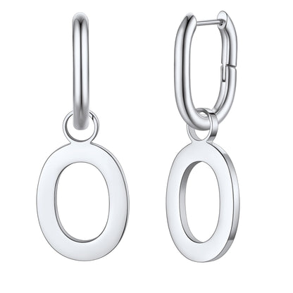 Hypoallergenic Initial Letter Dangle Earrings for