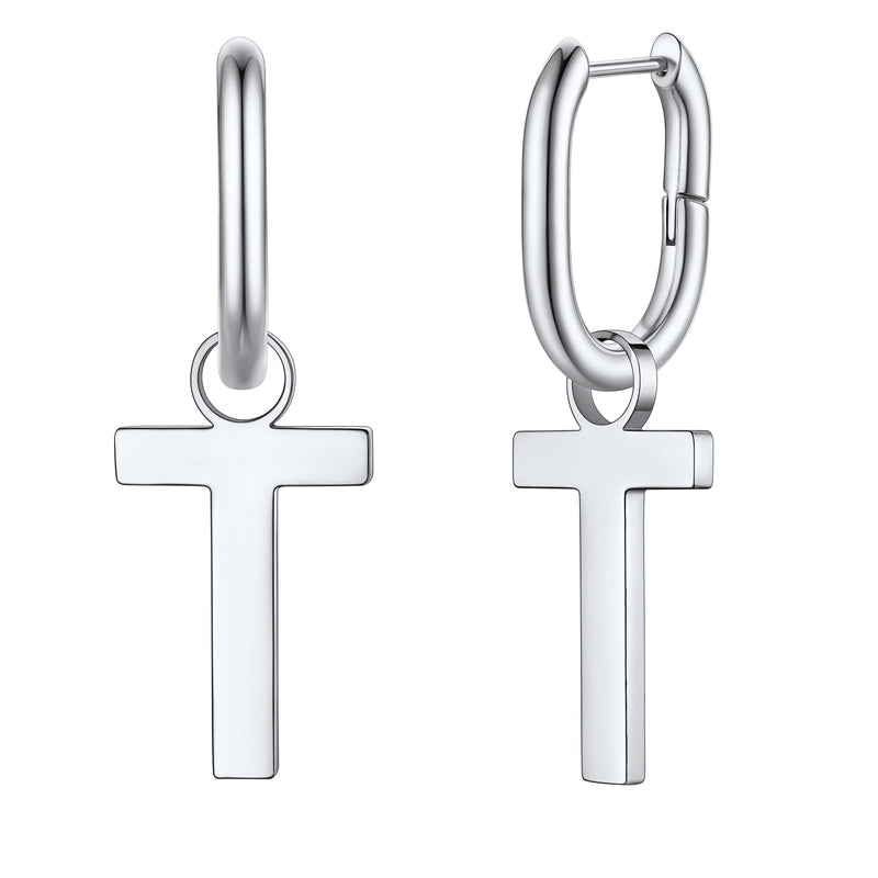Hypoallergenic Initial Letter Dangle Earrings for