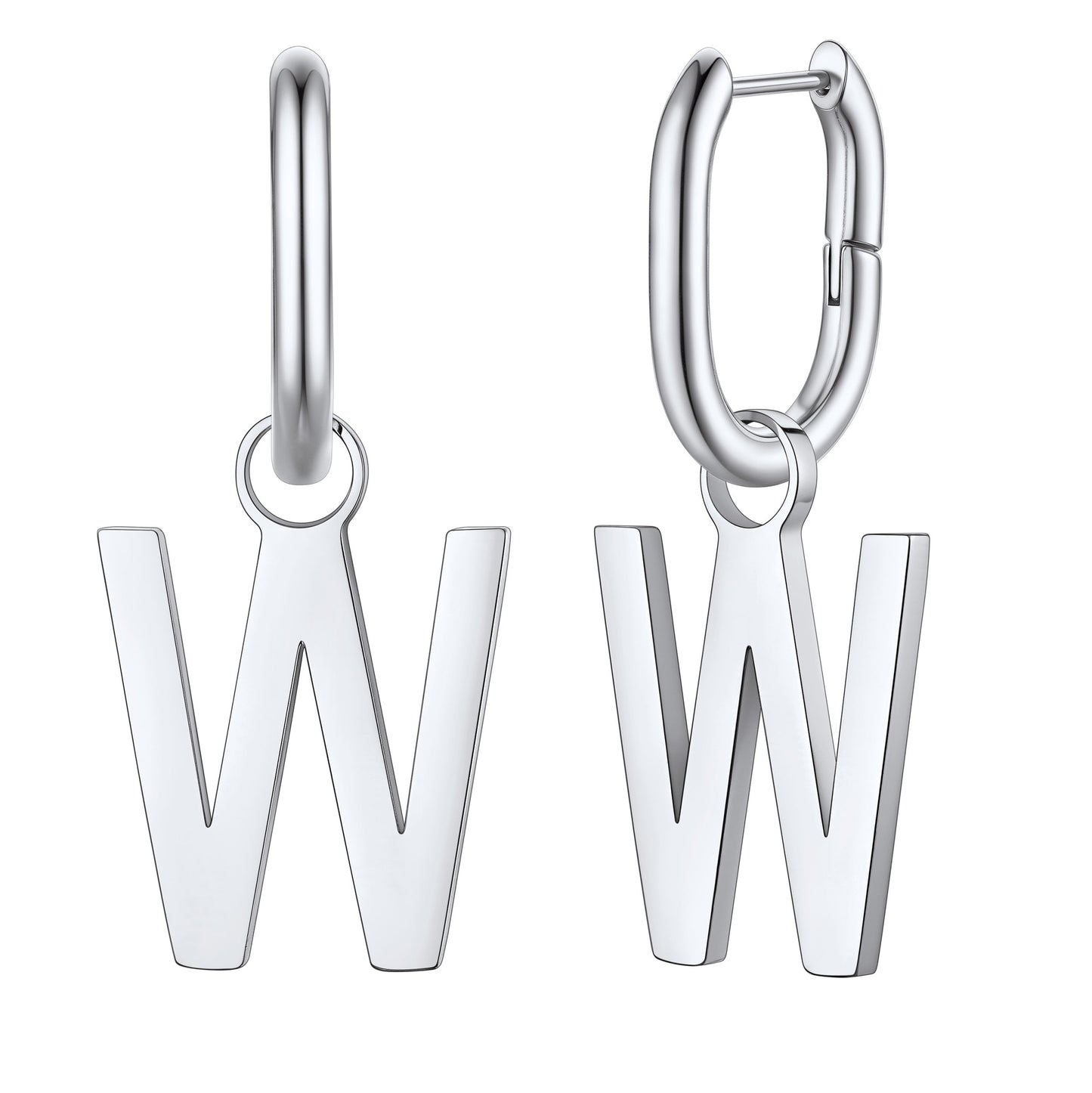Hypoallergenic Initial Letter Dangle Earrings for