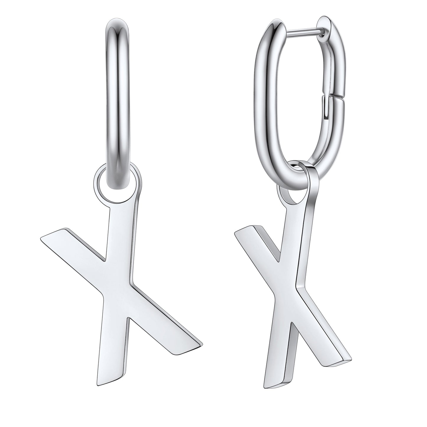 Hypoallergenic Initial Letter Dangle Earrings for