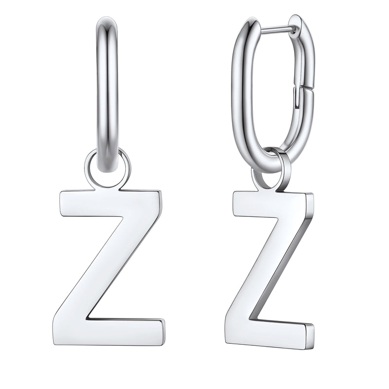 Hypoallergenic Initial Letter Dangle Earrings for