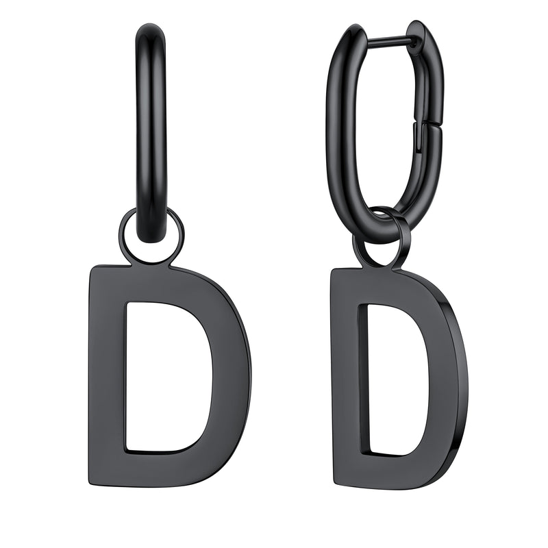 Hypoallergenic Initial Letter Dangle Earrings for