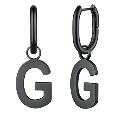Hypoallergenic Initial Letter Dangle Earrings for