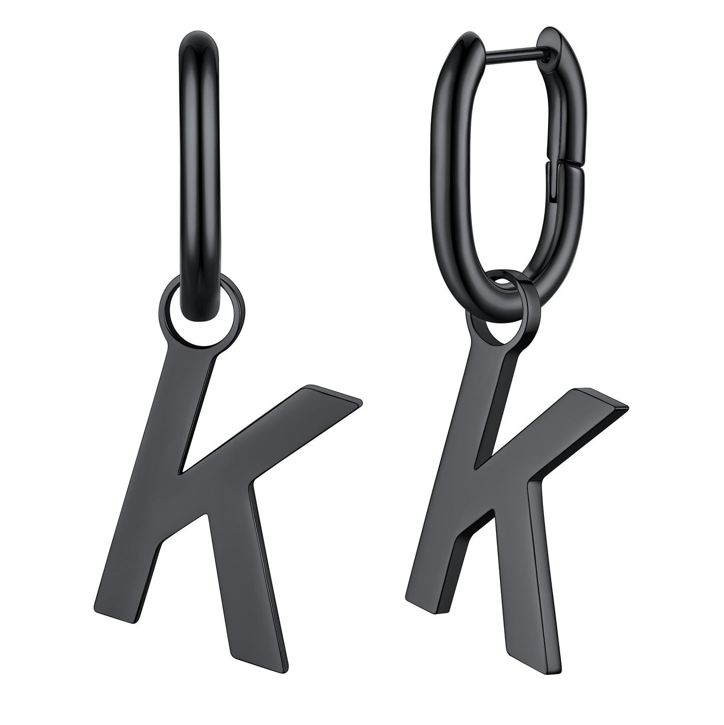 Hypoallergenic Initial Letter Dangle Earrings for