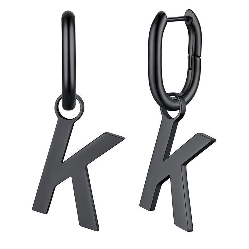 Hypoallergenic Initial Letter Dangle Earrings for