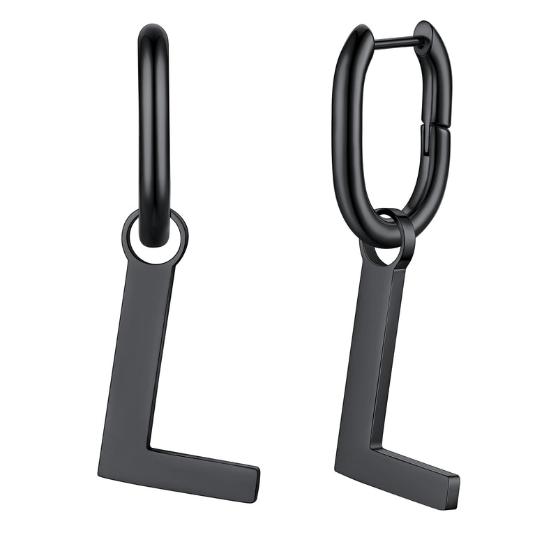 Hypoallergenic Initial Letter Dangle Earrings for