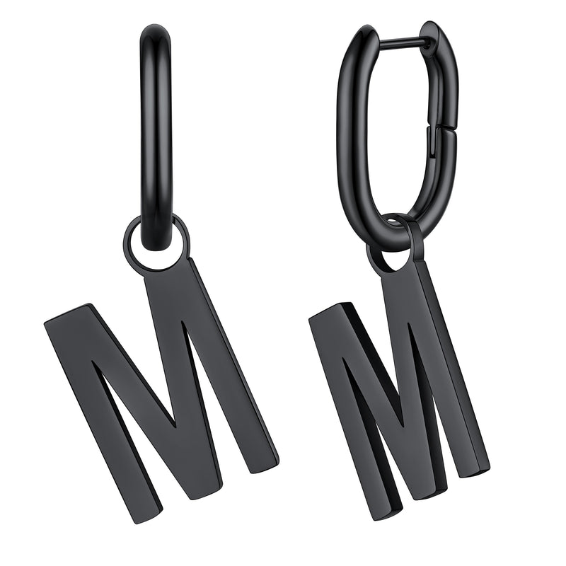 Hypoallergenic Initial Letter Dangle Earrings for