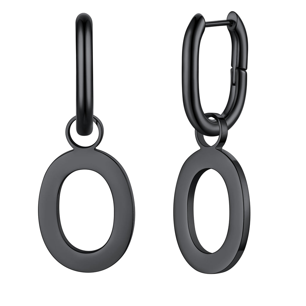 Hypoallergenic Initial Letter Dangle Earrings for