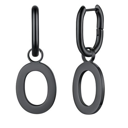 Hypoallergenic Initial Letter Dangle Earrings for