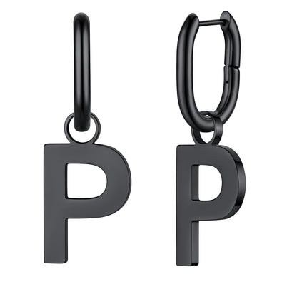 Hypoallergenic Initial Letter Dangle Earrings for