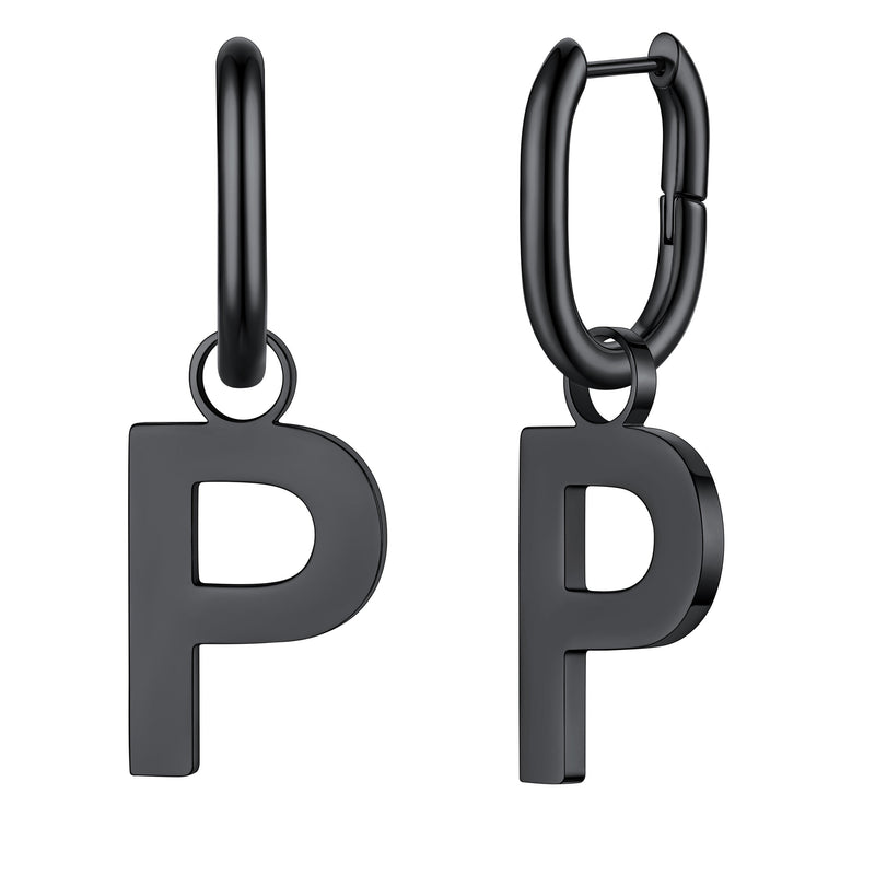 Hypoallergenic Initial Letter Dangle Earrings for