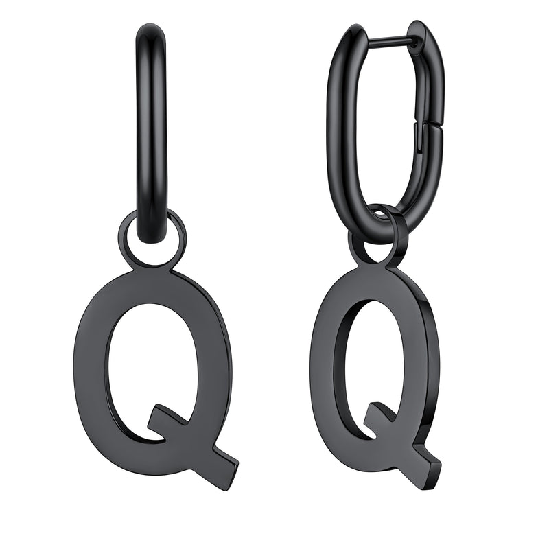 Hypoallergenic Initial Letter Dangle Earrings for