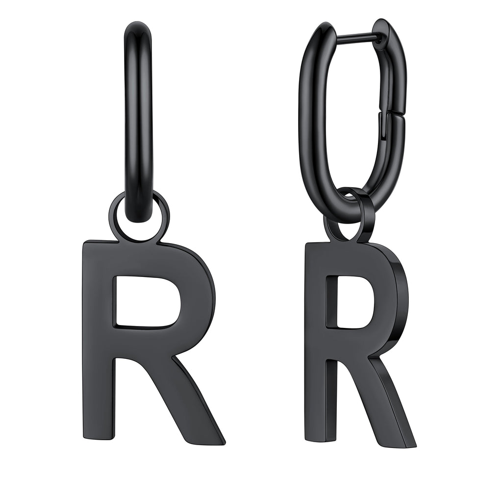 Hypoallergenic Initial Letter Dangle Earrings for