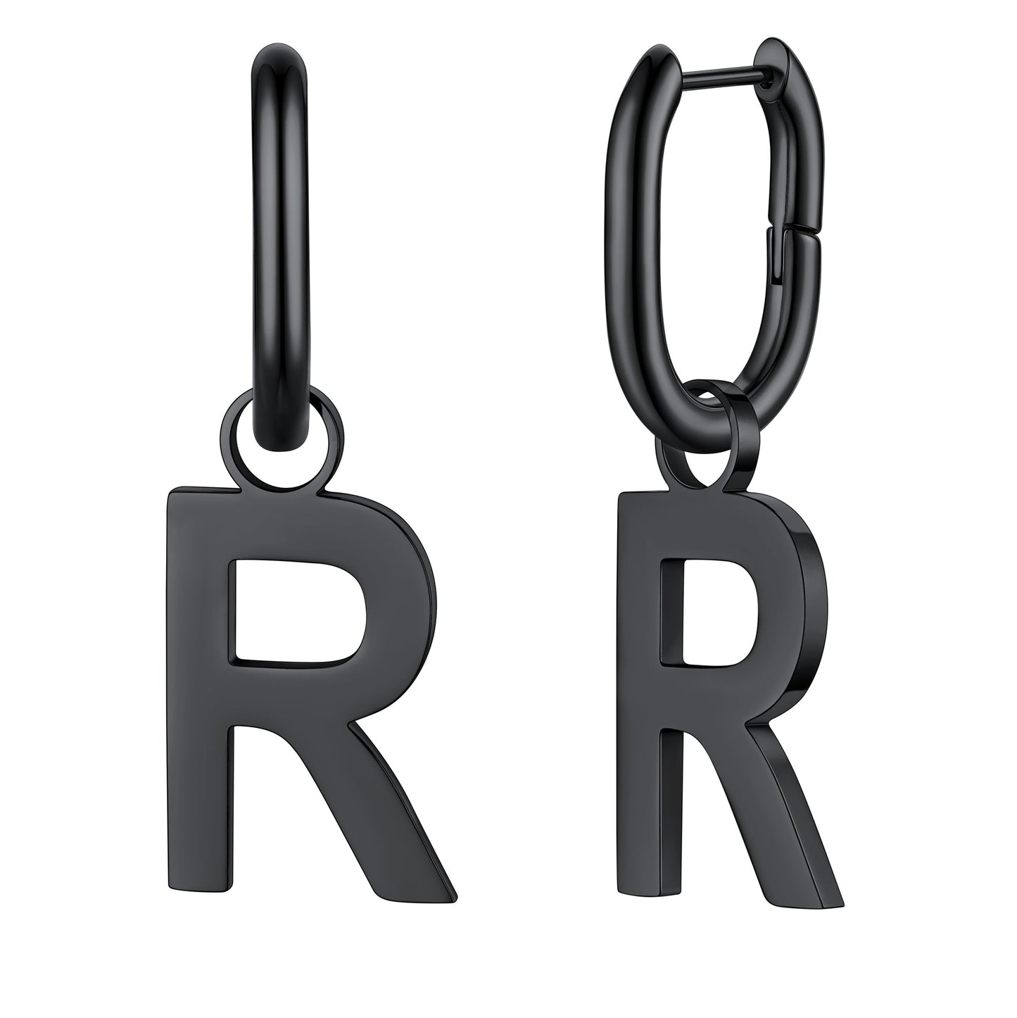Hypoallergenic Initial Letter Dangle Earrings for