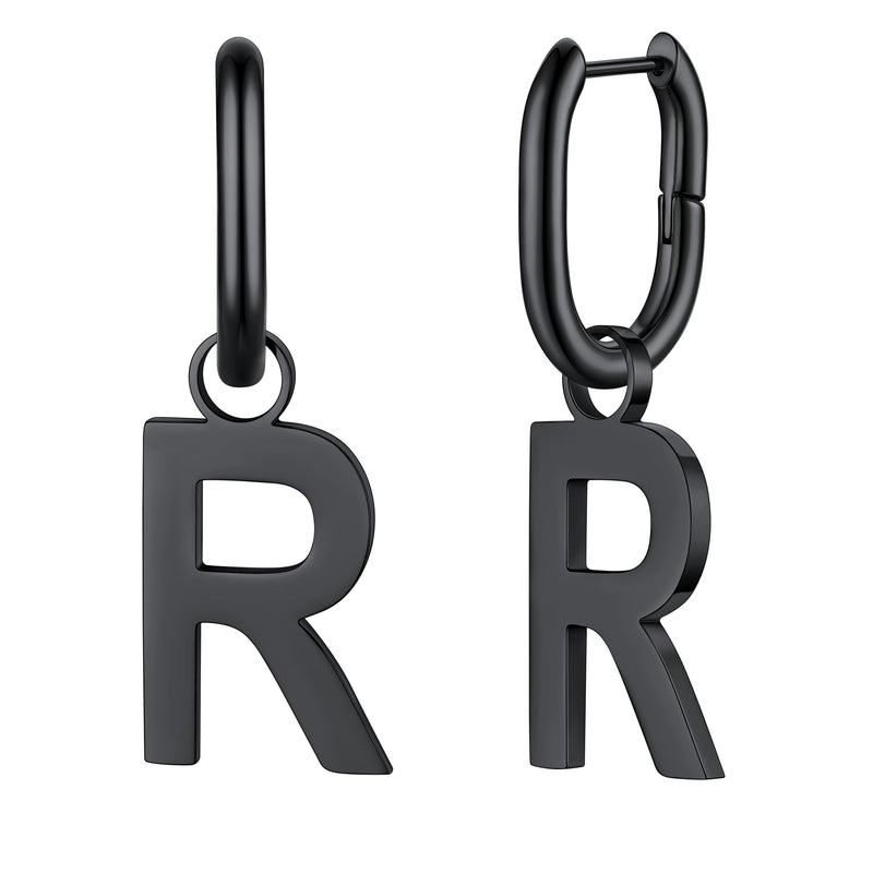 Hypoallergenic Initial Letter Dangle Earrings for