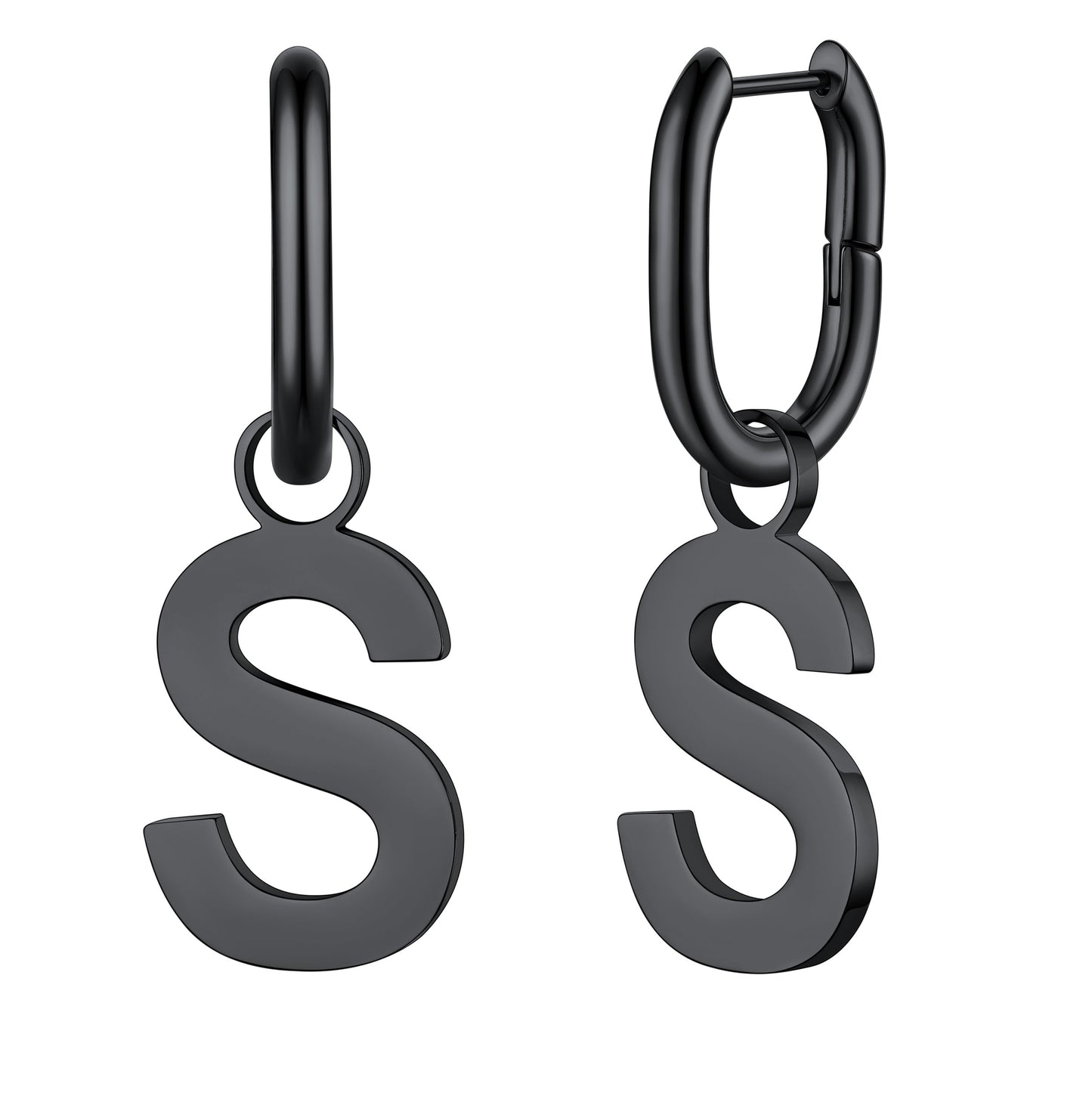 Hypoallergenic Initial Letter Dangle Earrings for