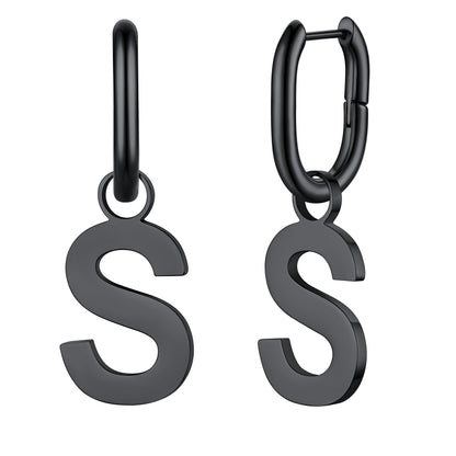 Hypoallergenic Initial Letter Dangle Earrings for