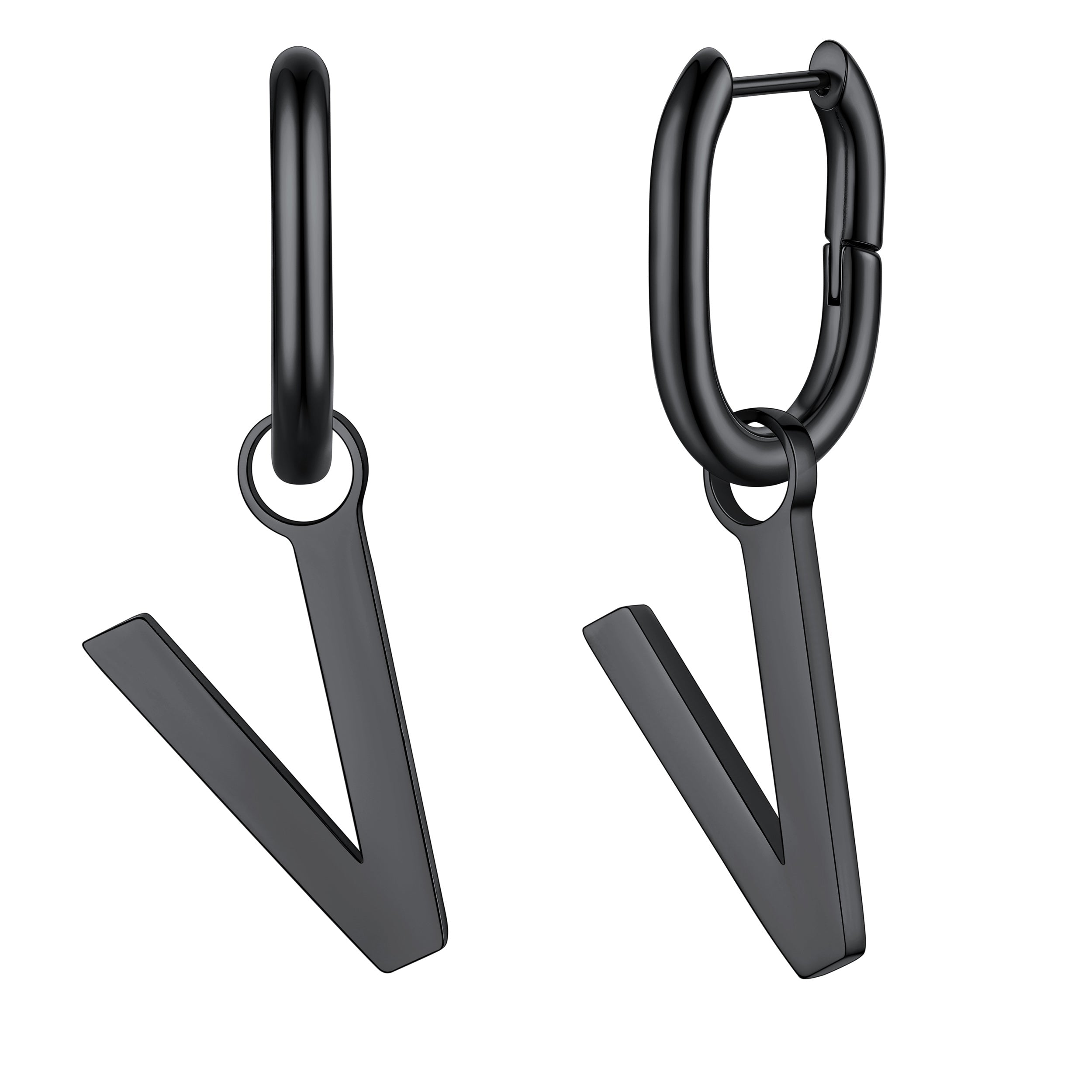 Hypoallergenic Initial Letter Dangle Earrings for