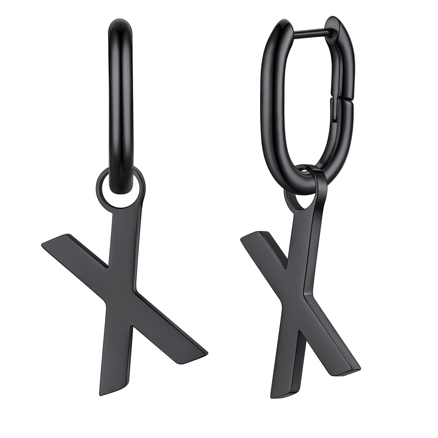 Hypoallergenic Initial Letter Dangle Earrings for