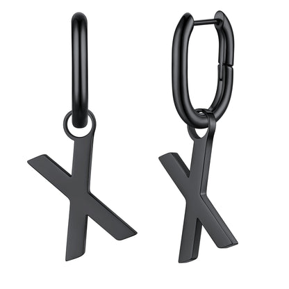 Hypoallergenic Initial Letter Dangle Earrings for