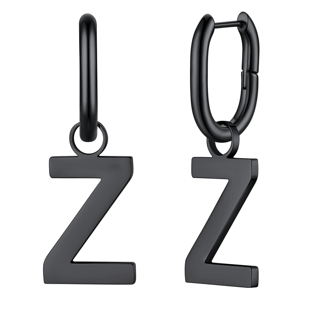 Hypoallergenic Initial Letter Dangle Earrings for