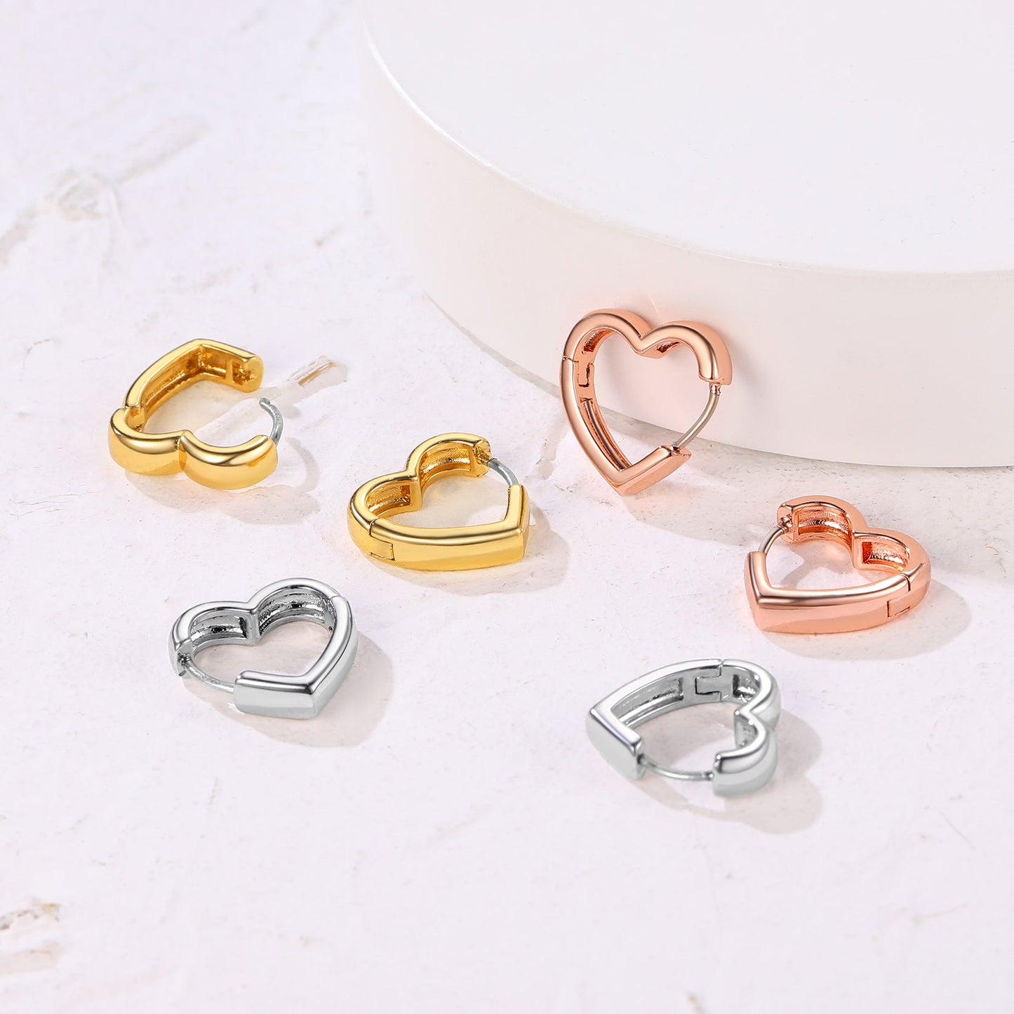Dainty Heart-shaped Earrings for