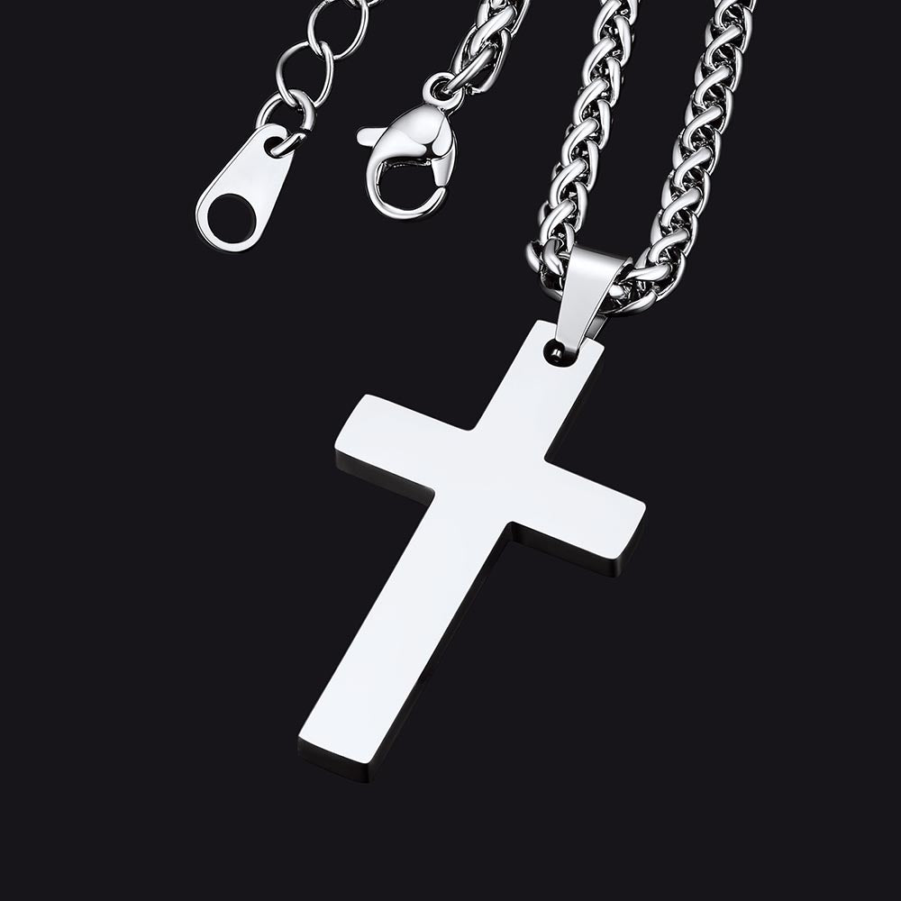 Stainless Steel Cross Pendant Necklace for