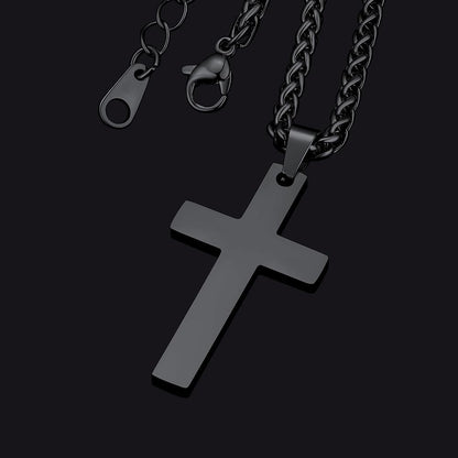 Stainless Steel Cross Pendant Necklace for