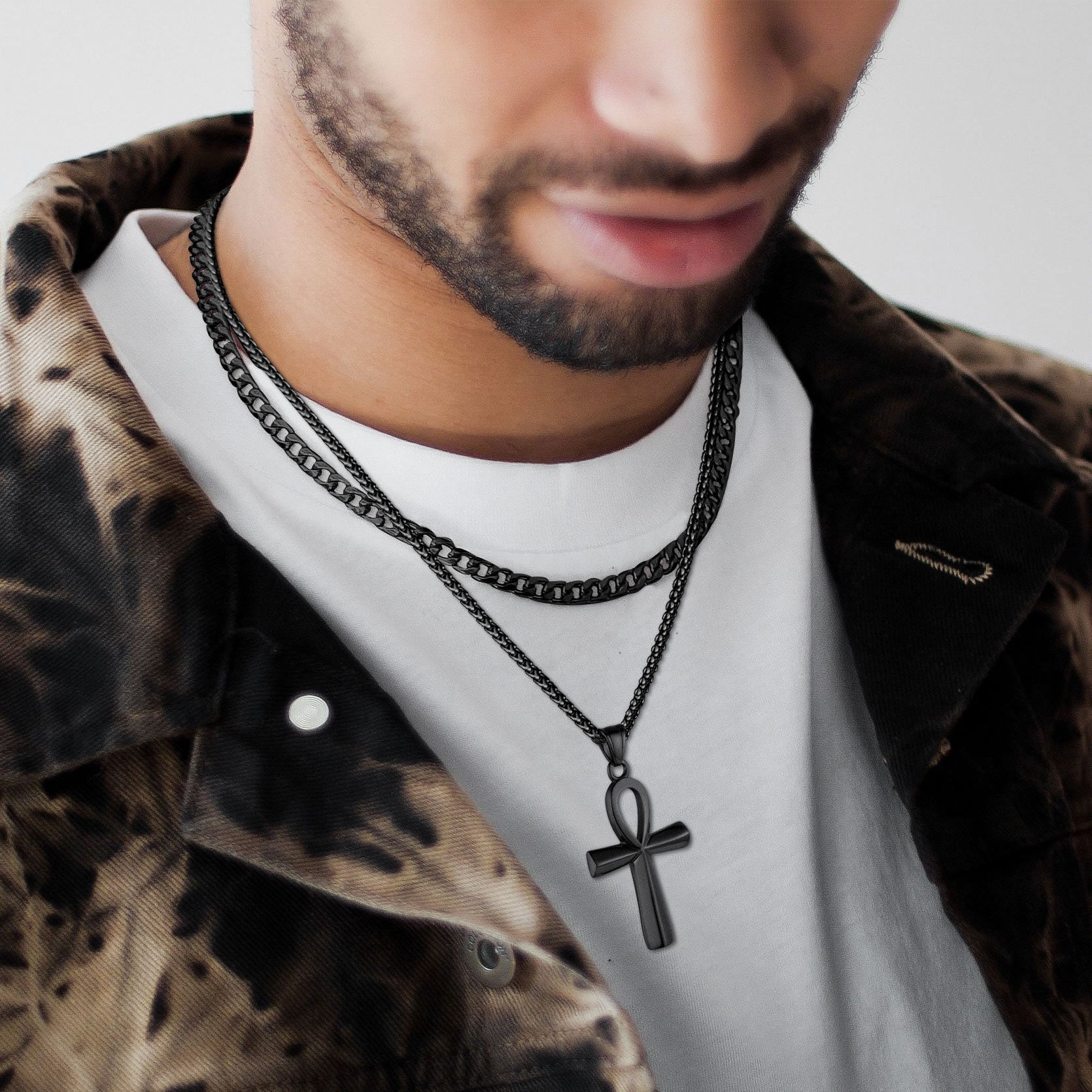 Egyptian Coptic Ankh Cross Necklace for