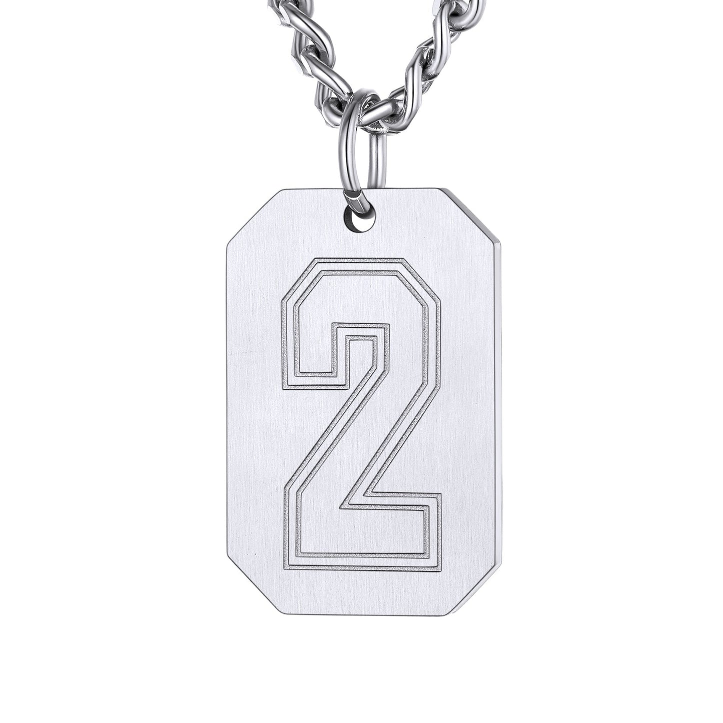 Custom Baseball Jersey Number Dog Tag Necklace for Sport