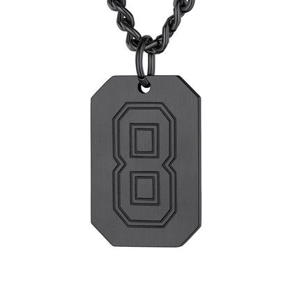 Custom Baseball Jersey Number Dog Tag Necklace for Sport