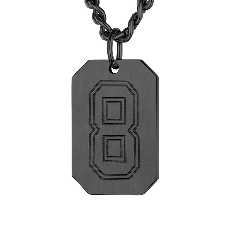 Custom Baseball Jersey Number Dog Tag Necklace for Sport