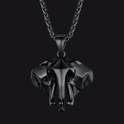 Stainless Steel African Elephant Necklace for
