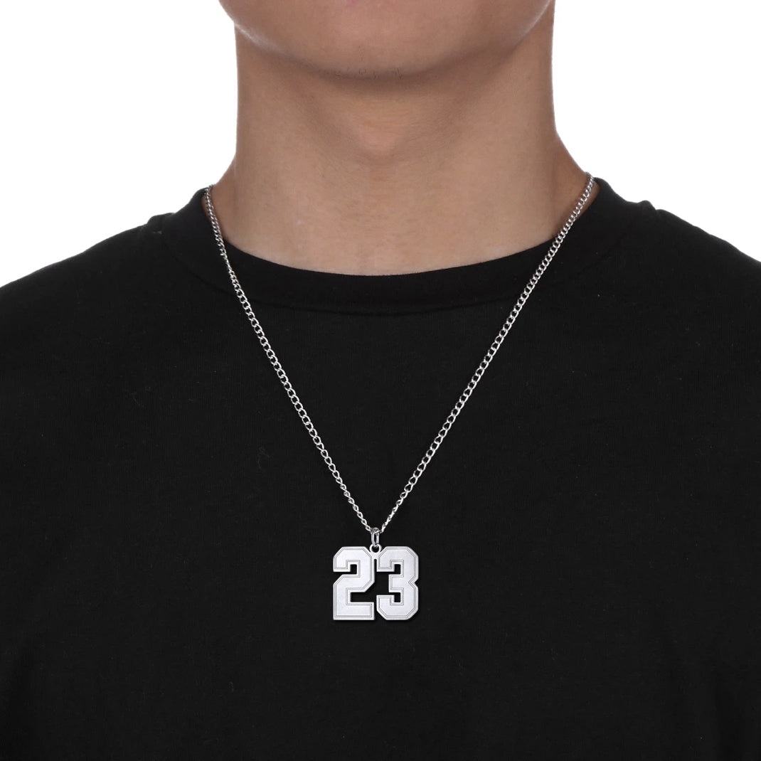 Personalized Sports Jersey Number Chain Necklace for Sport Fans