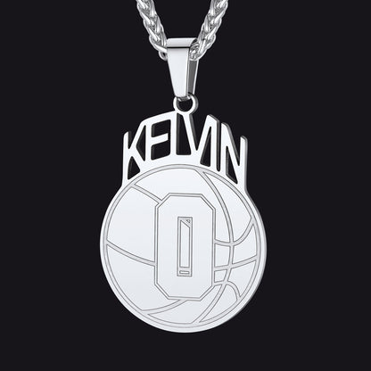 Custom Sports Necklace Name Tag With Jersey Number for Fans Athlete