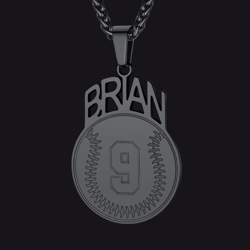 Custom Sports Necklace Name Tag With Jersey Number for Fans Athlete