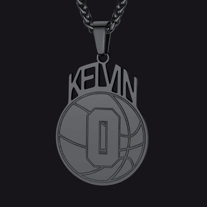 Custom Sports Necklace Name Tag With Jersey Number for Fans Athlete