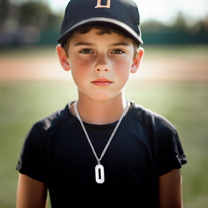 Custom Baseball Jersey Number Pendant Necklace for
