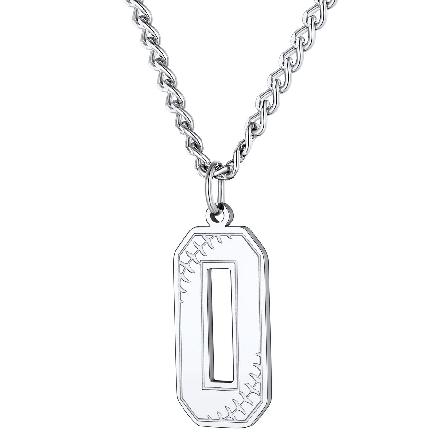 Custom Baseball Jersey Number Pendant Necklace for