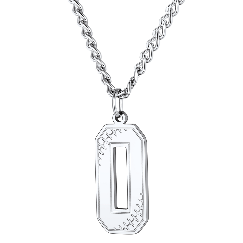 Custom Baseball Jersey Number Pendant Necklace for