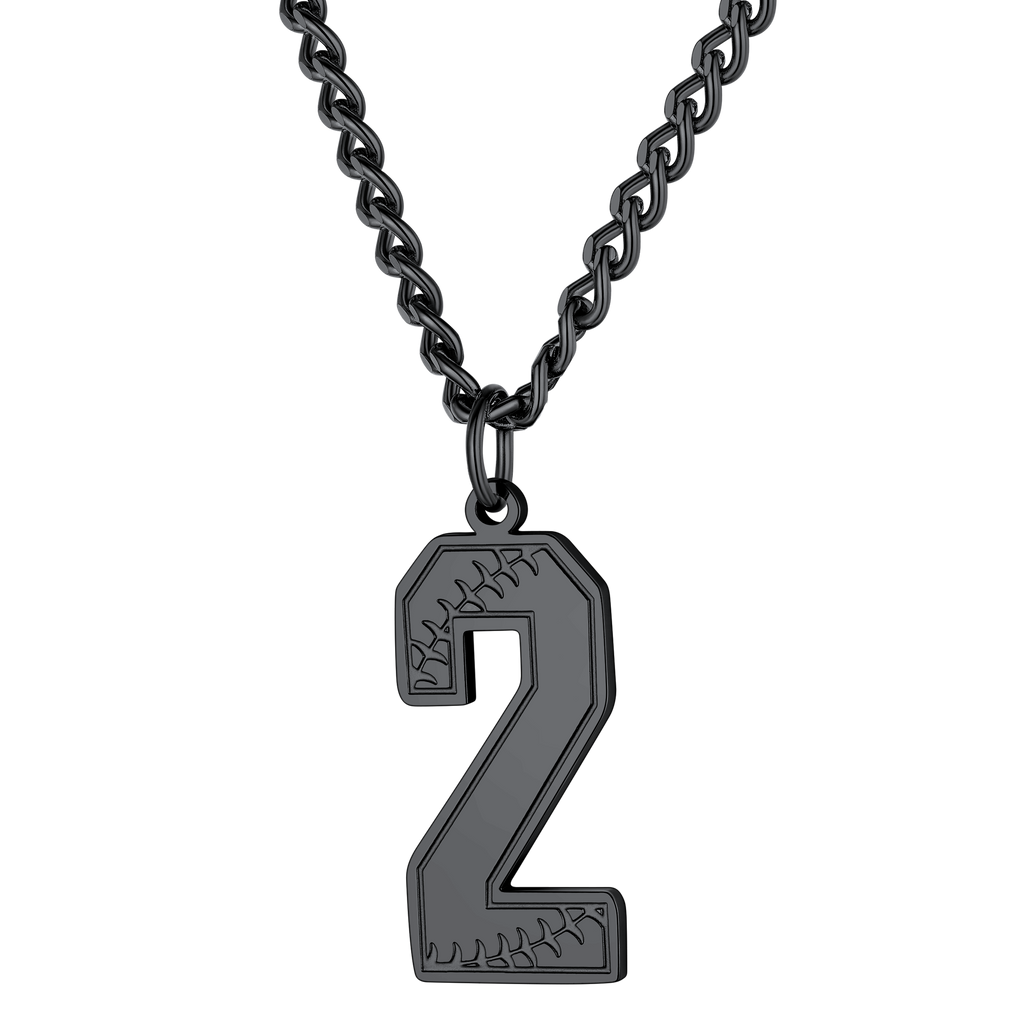 Custom Baseball Jersey Number Pendant Necklace for