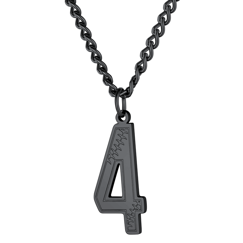 Custom Baseball Jersey Number Pendant Necklace for