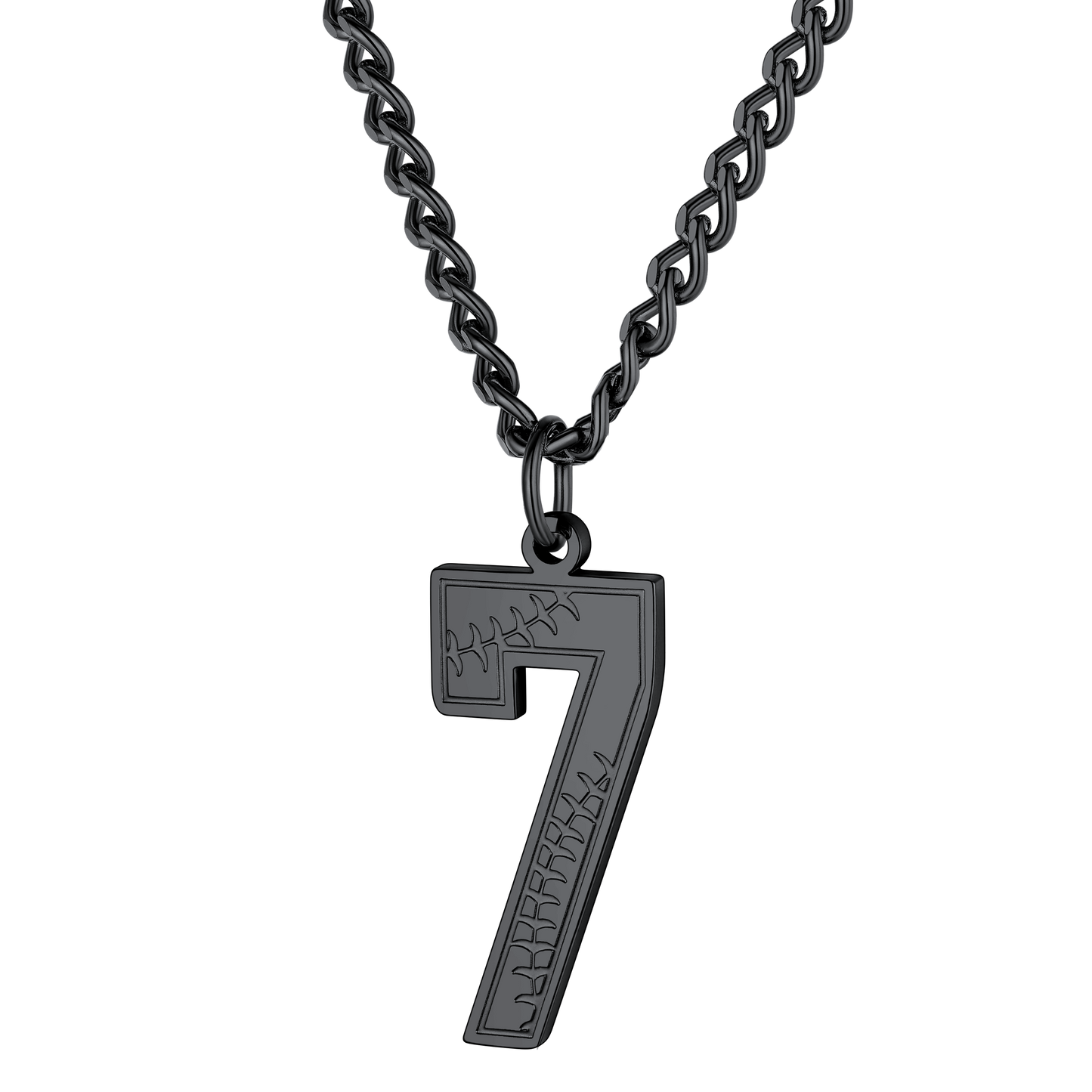 Custom Baseball Jersey Number Pendant Necklace for