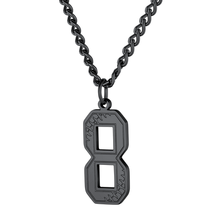 Custom Baseball Jersey Number Pendant Necklace for