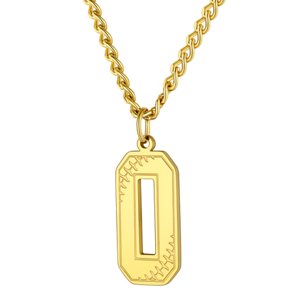 Custom Baseball Jersey Number Pendant Necklace for