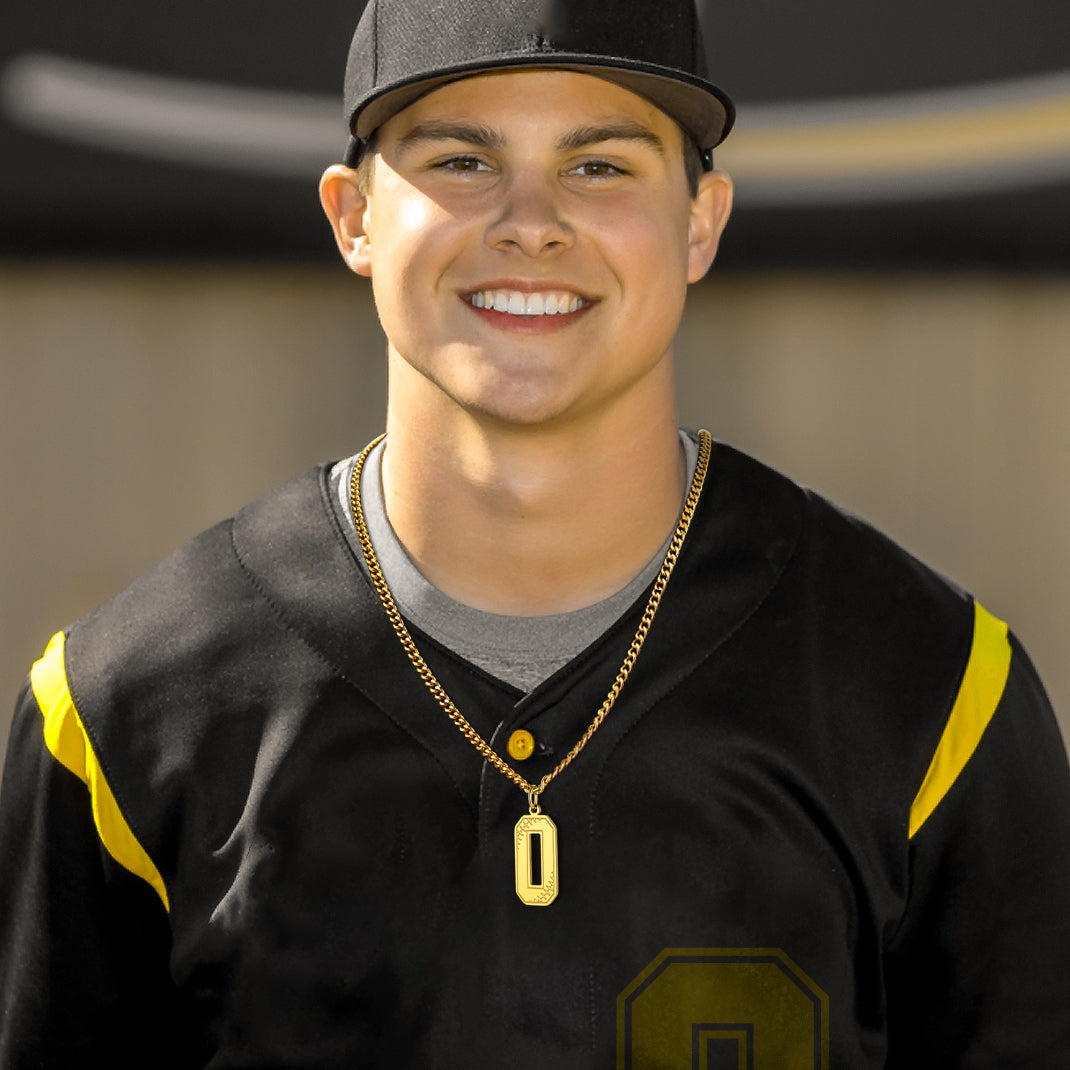 Custom Baseball Jersey Number Pendant Necklace for