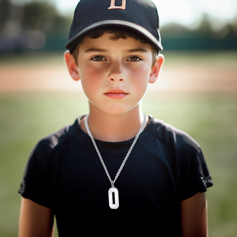 Custom Baseball Jersey Number Pendant Necklace for